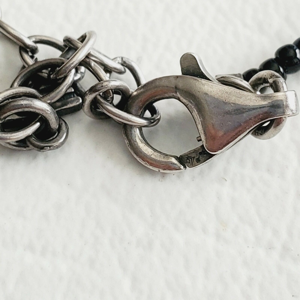 SILPADA Sterling Silver Bronze Shell Horn Bead Necklace Lobster Clasp N1787 - Picture 5 of 6